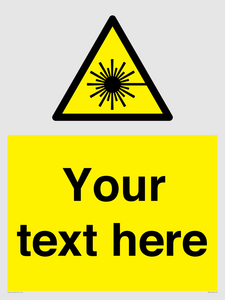 Custom Laser Hazard Sign